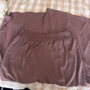 Women’s Sleep Shorts - Mauve Elastic Waist